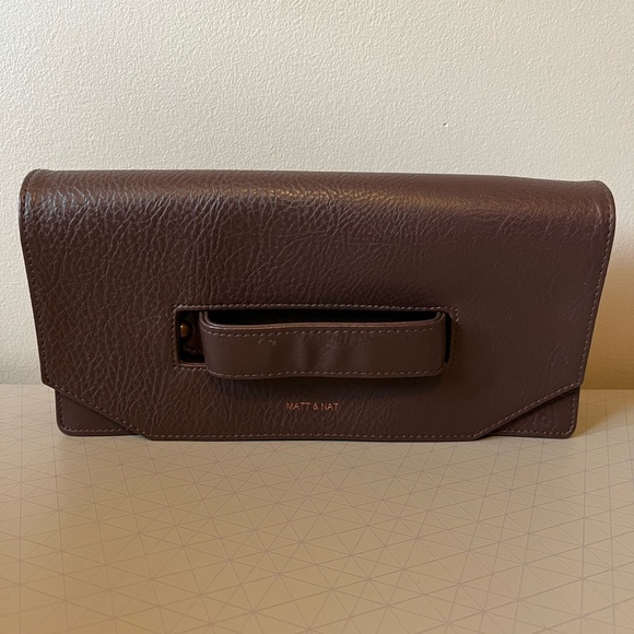 Matt & Nat Abiko Vegan Clutch - Brown - Picture 1 of 4